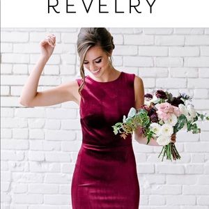 Revelry Cleo Velvet gown Burgundy 610